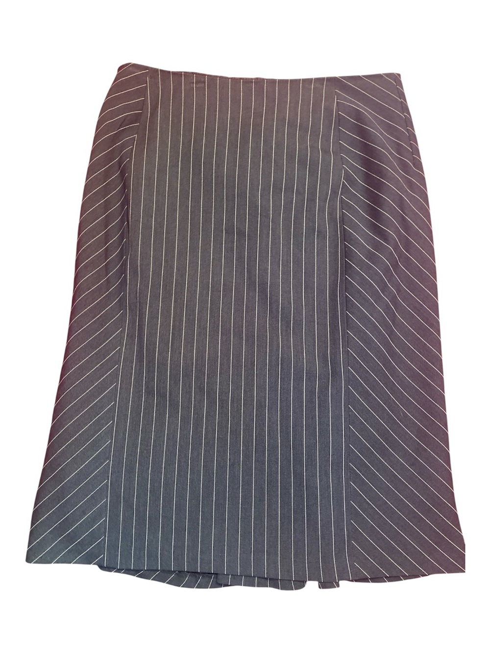 Apostrophe Stretch Striped tailored Pencil Skirt in Charcoal Gray size 6